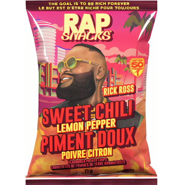 RAP SNACKS - Rick Ross Sweet Chili Lemon Pepper Chips 71g